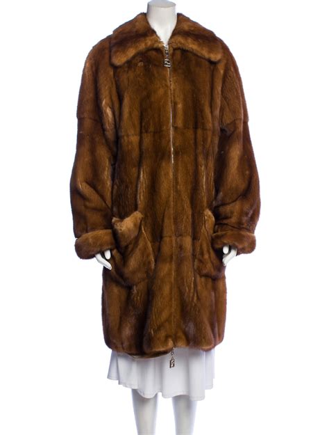 fendi print fur coat|Fendi fur trimmed coats.